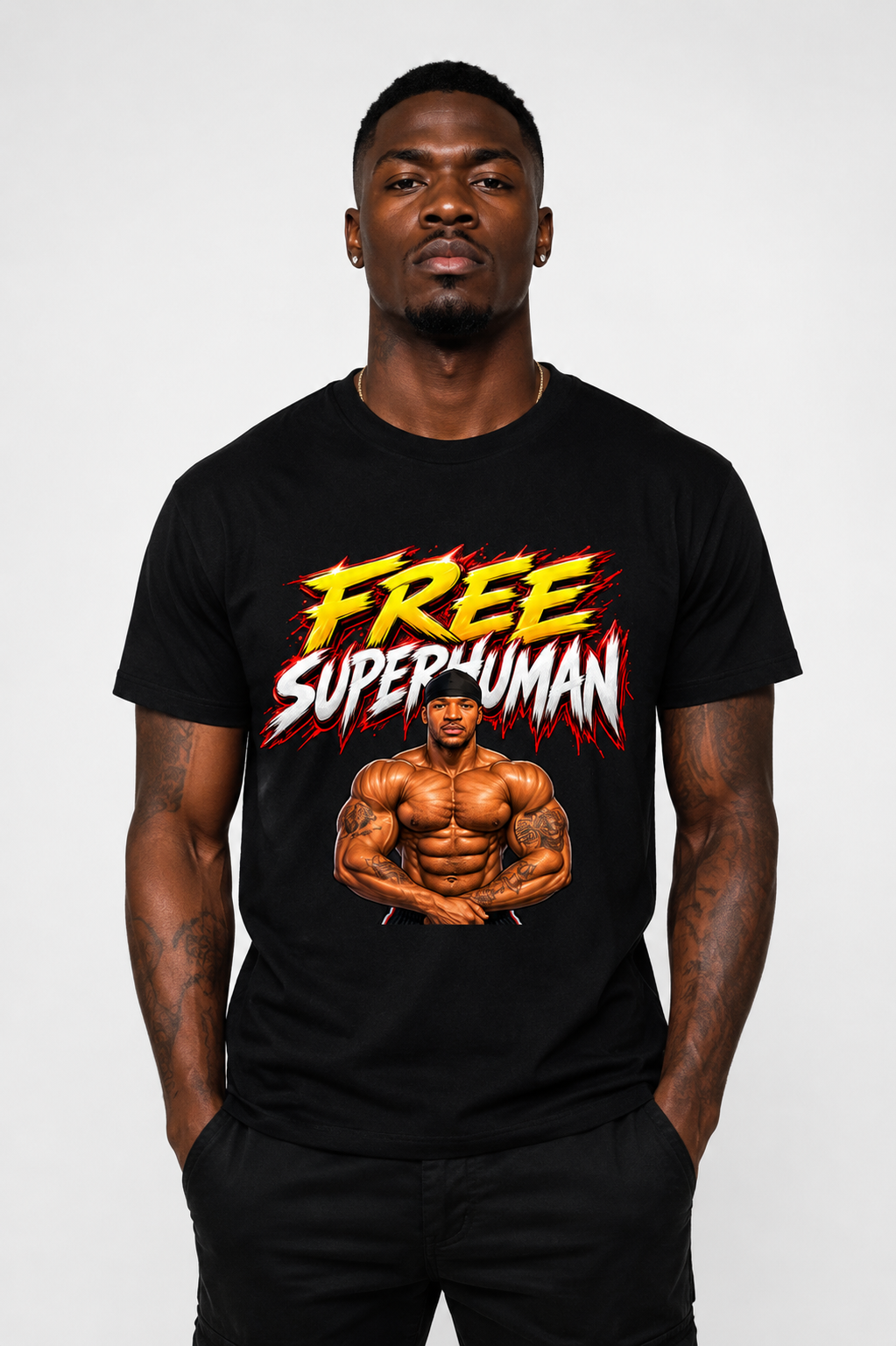 FREE SUPER HUMAN T-SHIRT