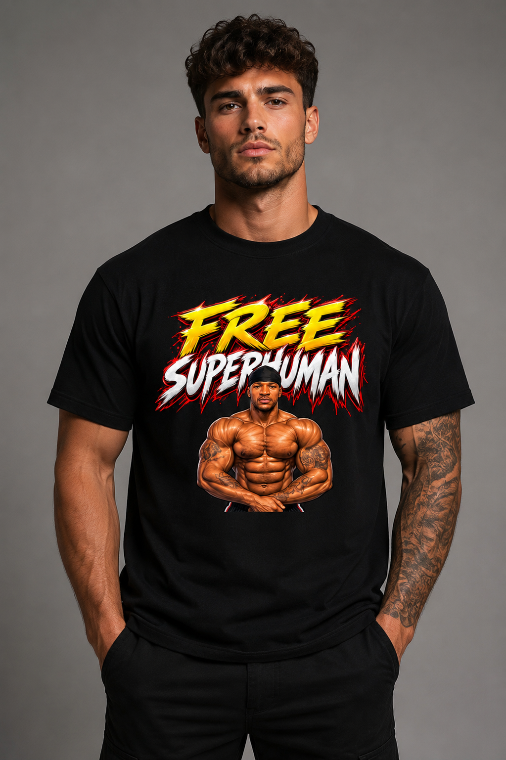 FREE SUPER HUMAN T-SHIRT